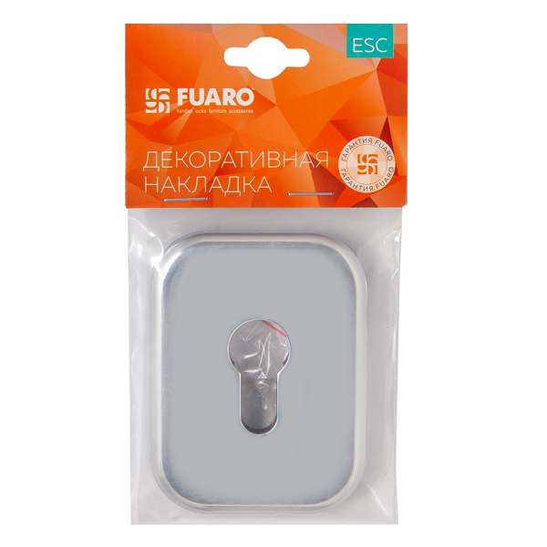 Накладка Fuaro (Фуаро) на цилиндр ESC.C.XL/K.486 (ESC 486-C SQ XL) CP хром (1 шт.) - Вид 3