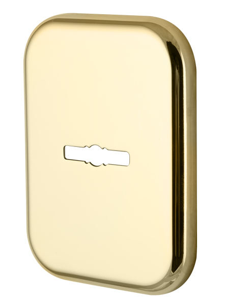 Декоративная Armadillo (Армадилло) Квадратная накладка на сувальдный замок PS-DEC SQ (ATC Protector 1) GP-2 Золото
