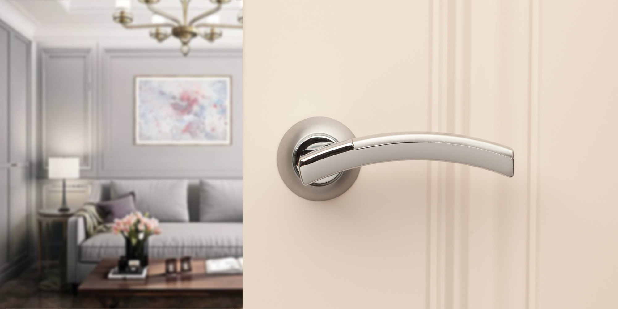 Ручка межкомнатная Bello 132 S.CHROME - Вид 3