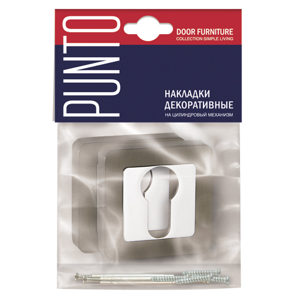 Накладка Punto (Пунто) под цилиндр ET.K.QR52 (ET QR) GR/CP-23 графит/хром - Вид 3