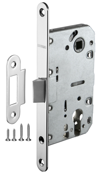 Корпус Fuaro (Фуаро) врезного замка c защёлкой PLASTP85C-50 (P85C-50) CP хром