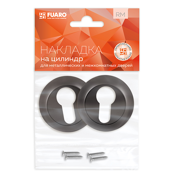 Накладка Fuaro (Фуаро) под цилиндр ET.R.RM54 (ET RM) BL-24 черный - Вид 2