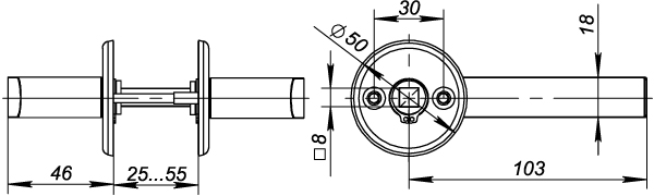 Ручка Fuaro (Фуаро) раздельная R.FIN50.H-0661 (H-0661) СP хром - Вид 2