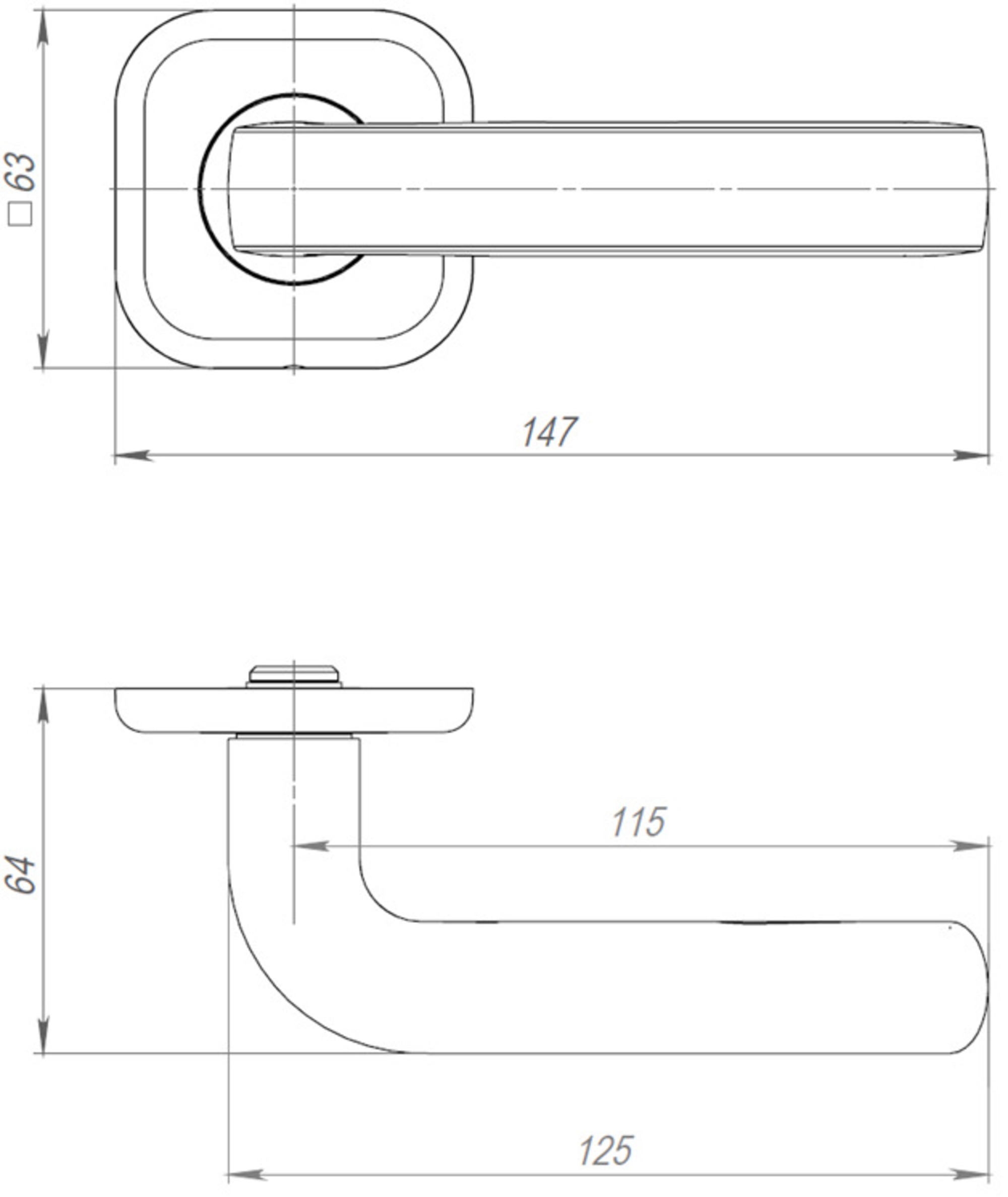 Ручка Ajax (Аякс) раздельная K.JK51.IND TORO 140 mm BL-24 черный (белая коробка) - Вид 2