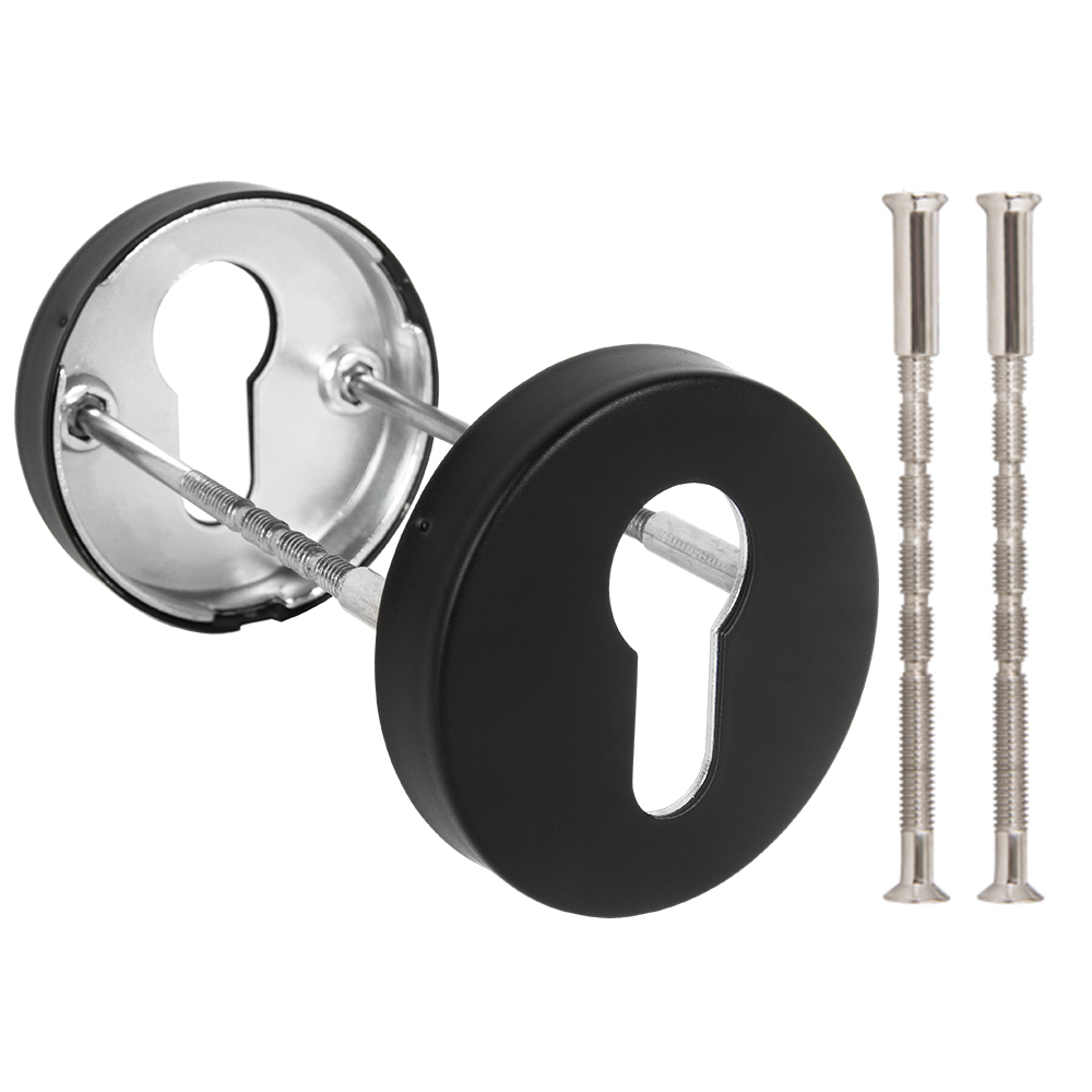 Накладка Fuaro (Фуаро) под цилиндр ET.R.DSS201-02 (DSS-02-ET) (INOX 201) BLACK - Вид 4