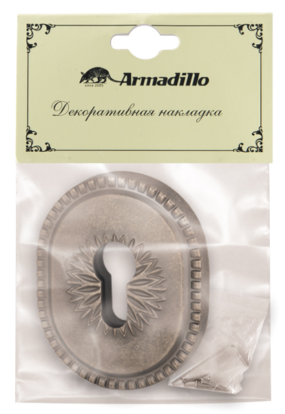 Накладка Armadillo (Армадилло) на цилиндр ESC.C.CL/OV (ET-DEC CL) AS-9 античное серебро - Вид 3