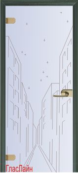 Белая стеклянная дверь Стеклянная дверь GlasLine GL-7