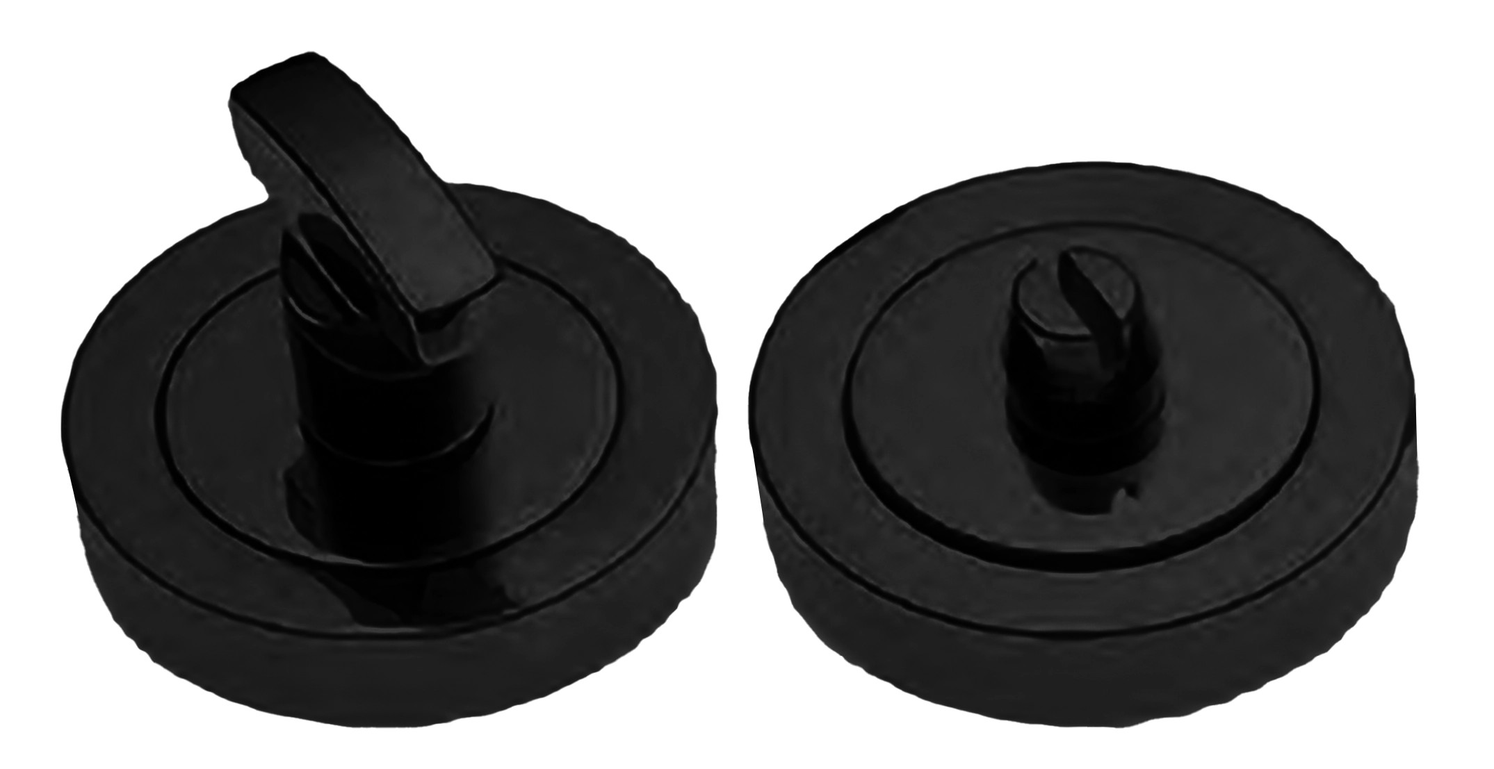 Завертка LUX-WC-WC-R2-IR NERO-ST сантехническая на круглой розетке цвет  - черный soft touch