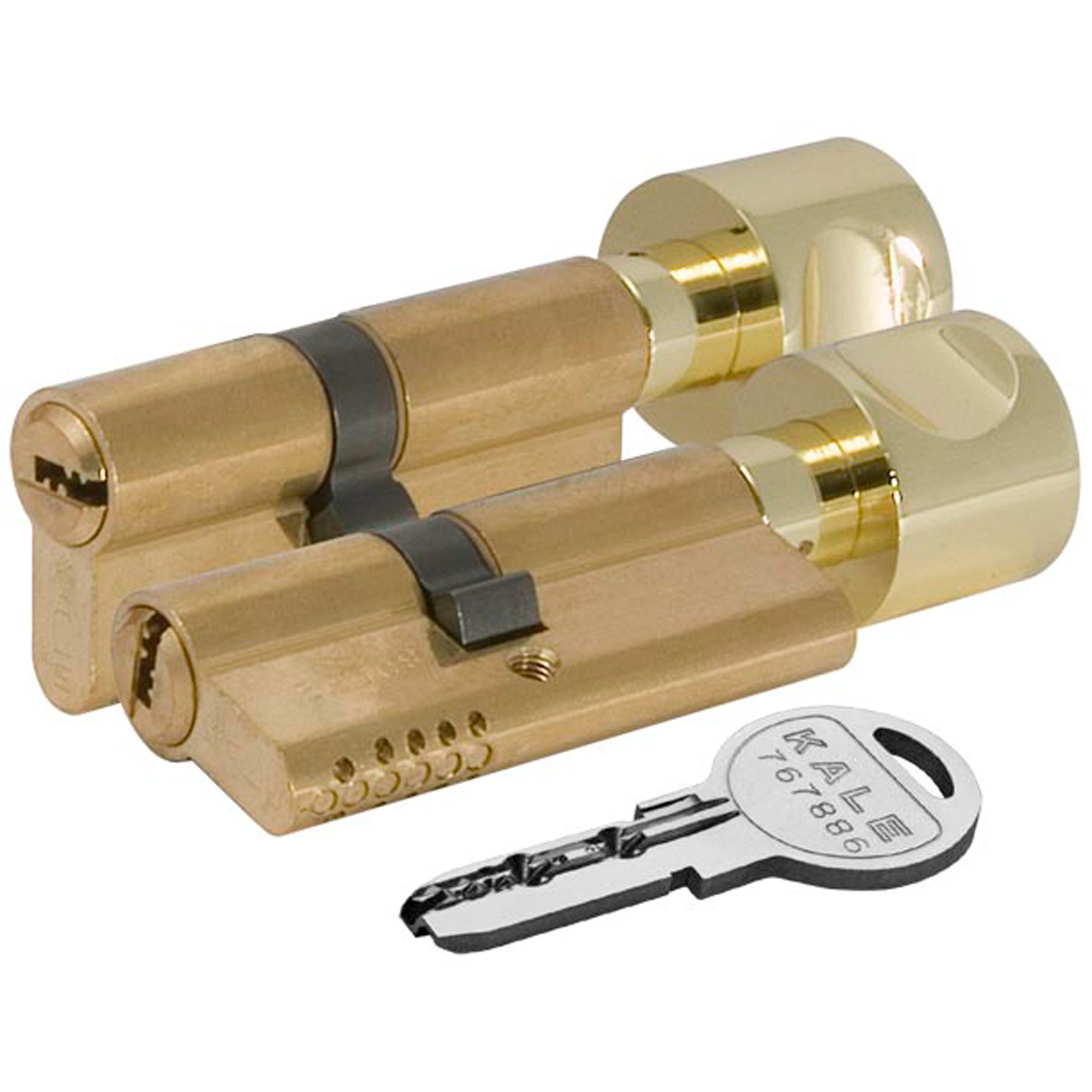 Цилиндровый механизм Kale kilit (Кале килит) с вертушкой 164 OBS SCE/120 (55+10+55) mm латунь 5 кл. - Вид 2