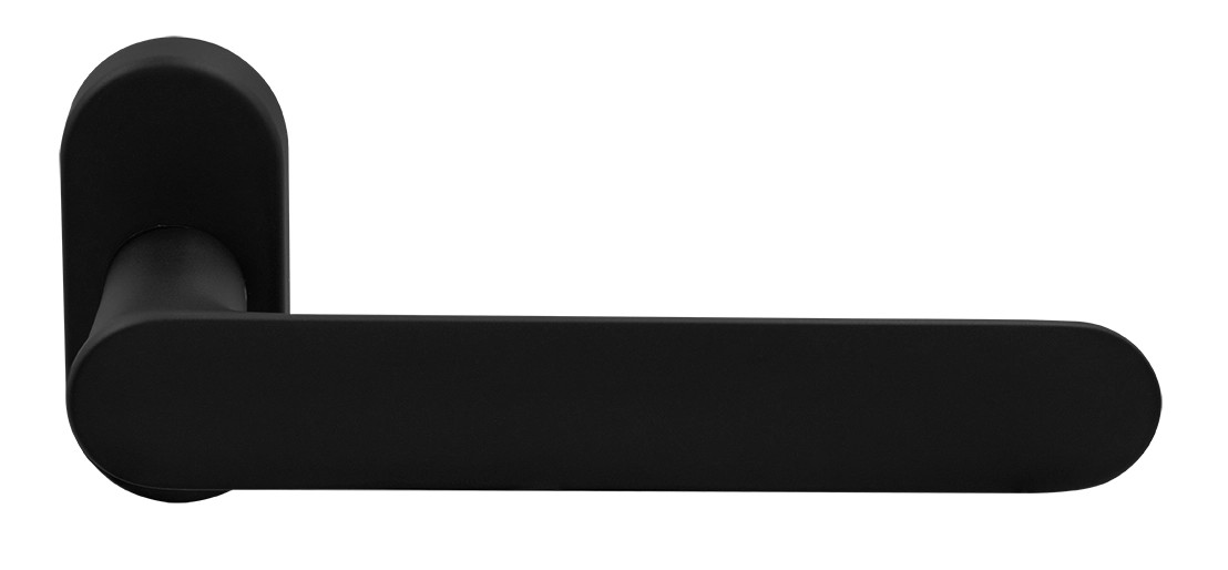 Ручка оконная LE BOAT W1 NERO-ST на прямоугольной розетке, цвет черный soft-touch, латунь - Вид 4