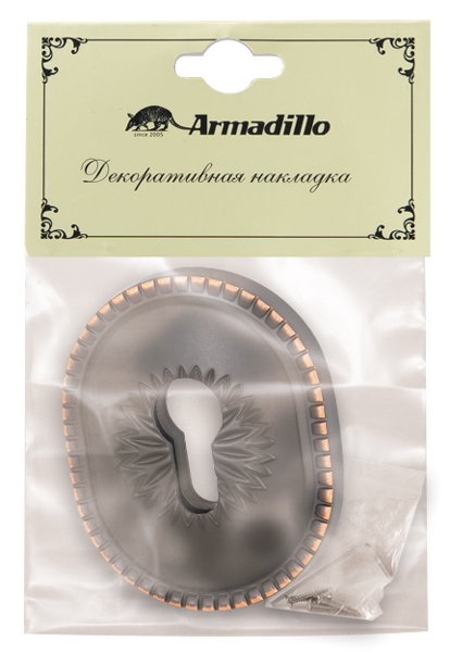 Накладка Armadillo (Армадилло) на цилиндр ESC.C.CL/OV (ET-DEC CL) ABL-18 темная медь - Вид 3