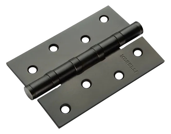 Петля карточная стальная MS 100X70X2.5-4BB BL универсальная, врезная на круглой оси, вес полотна до 40 кг, цвет черный
