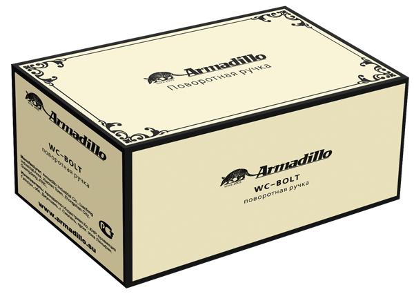 Ручка Armadillo (Армадилло) поворотная WC-BOLT BK6/CL-CP-8 Хром - Вид 3