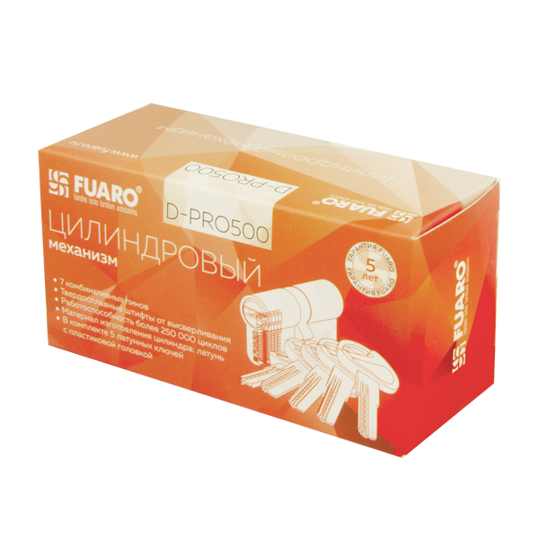 Цилиндровый Fuaro (Фуаро) механизм (D-PRO500/70) DD-PRO5000Key70(30+10+30) CP хром 5Key - Вид 3