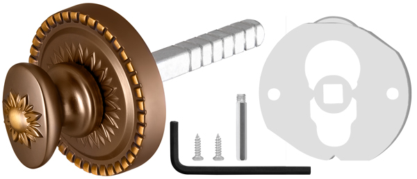 Ручка Armadillo (Армадилло) поворотная BKW8.R.CL55 (BKW8/CL) BB-17 коричневая бронза - Вид 4