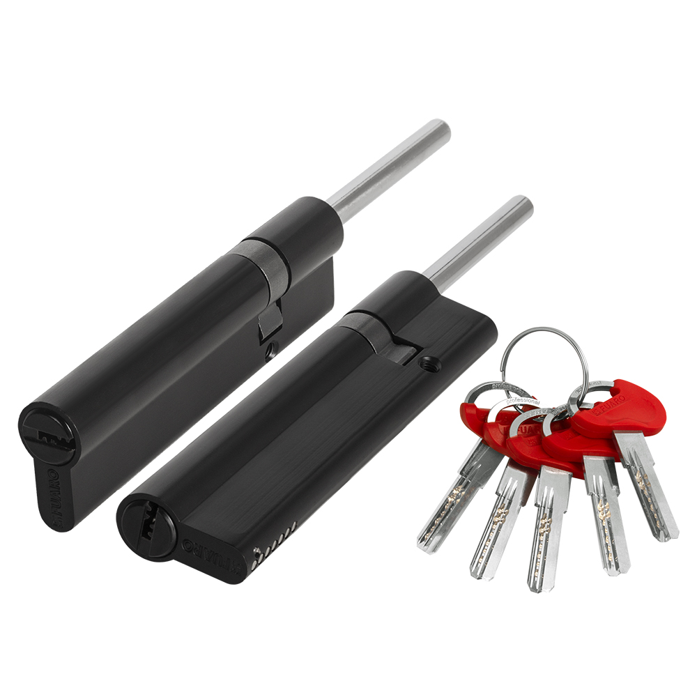 Цилиндровый Fuaro (Фуаро) механизм D-PRO5007 Tang 95 w/k (60+10+25) BL-24 черный 5Key без верт.