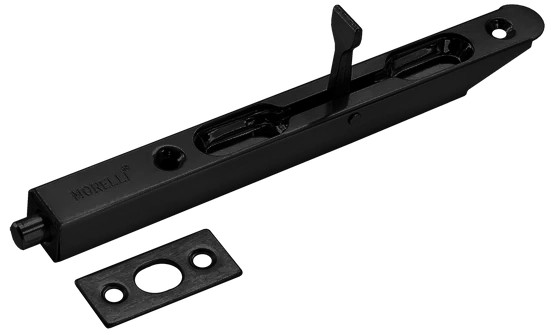 Шпингалет дверной OL160 BL, цвет черный, сталь
