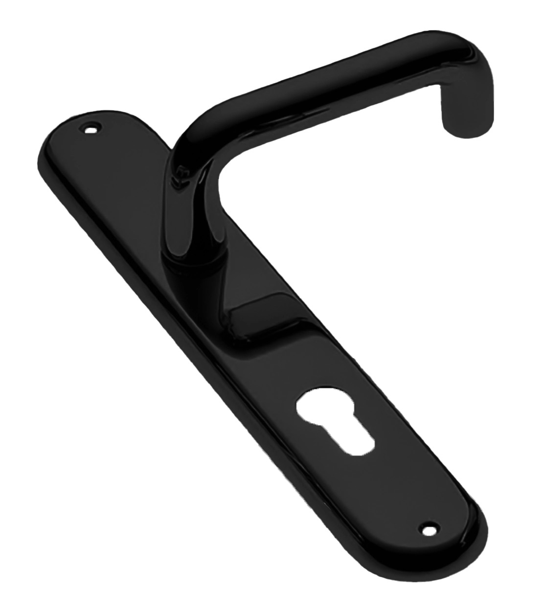 Ручка дверная IRIS PL NERO-ST на планке цвет черный soft touch