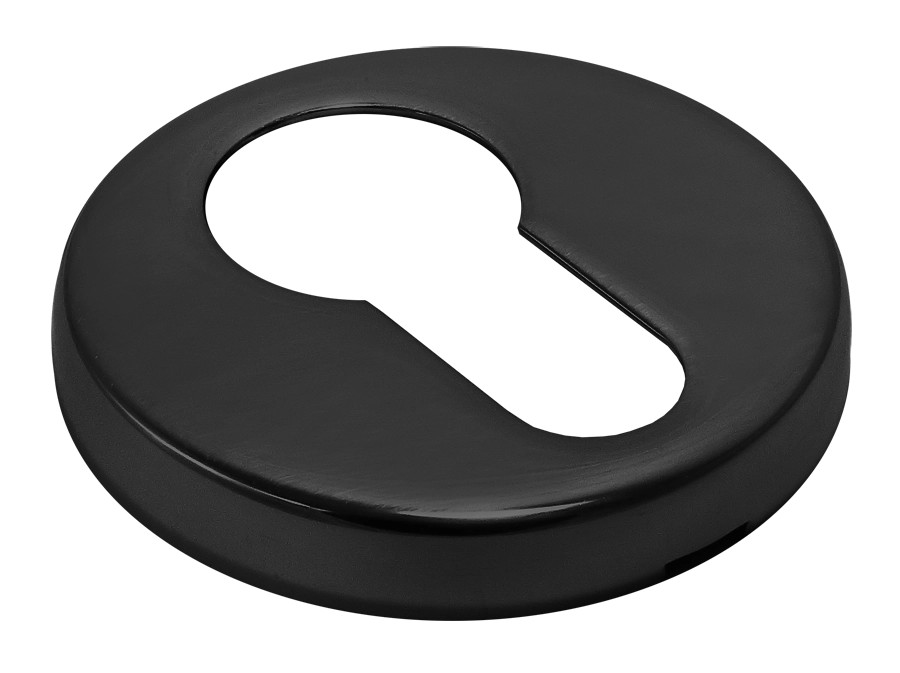 Накладка LUX-KH-R3-E NERO-ST на ключевой цилиндр, на круглой розетке цвет черный soft touch