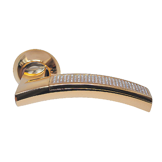 Ручка межкомнатная Bravia 132 P.GOLD/CRYSTAL