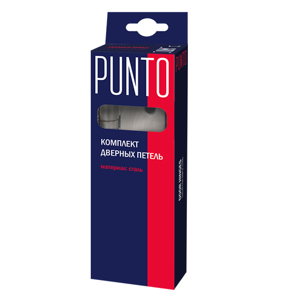 Петля Punto (Пунто) универсальная IN4100U BL (4B 100х70х2.5) черный - Вид 3