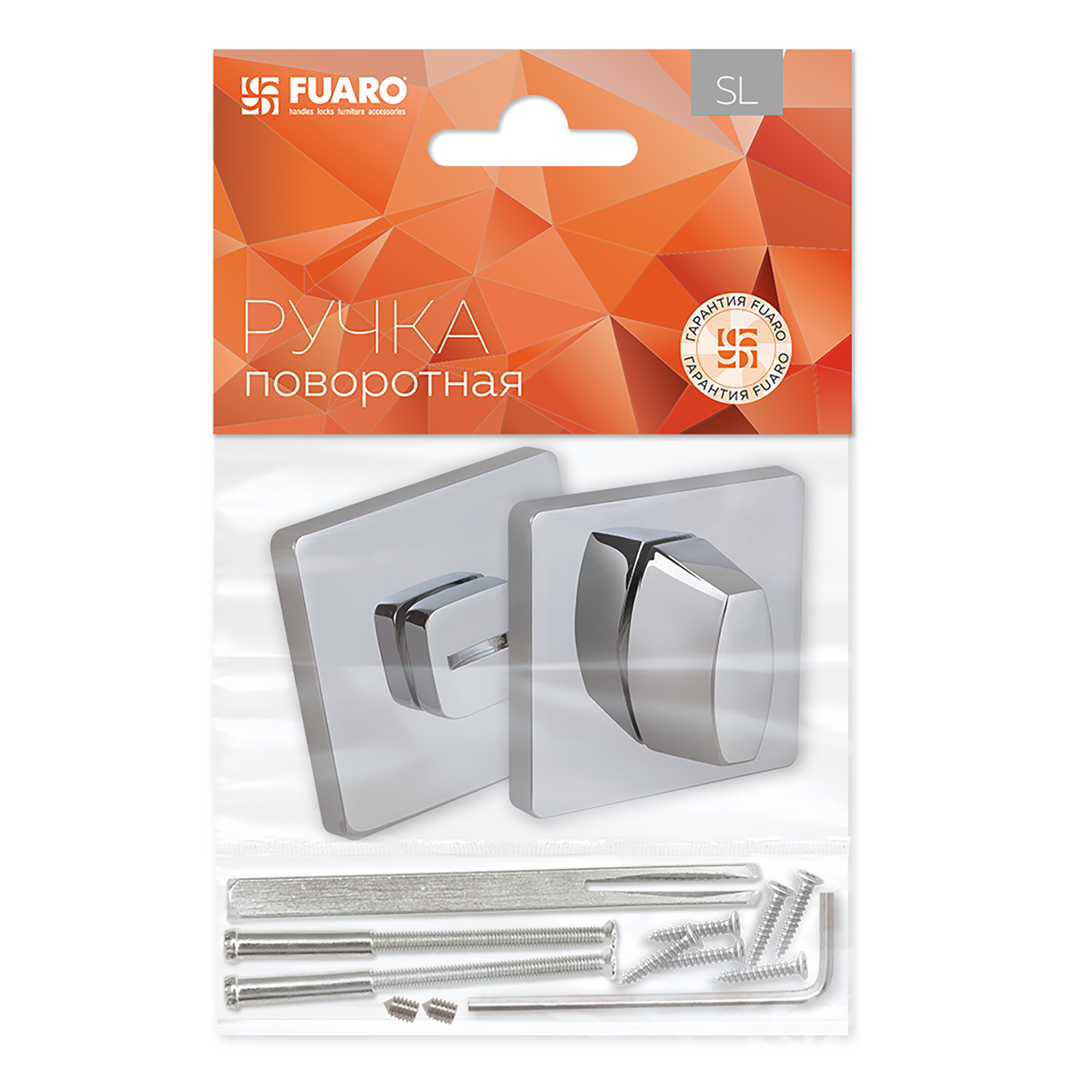 Ручка Fuaro (Фуаро) поворотная BK6.K.SL52 (BK6 SL) CP-8 хром - Вид 3