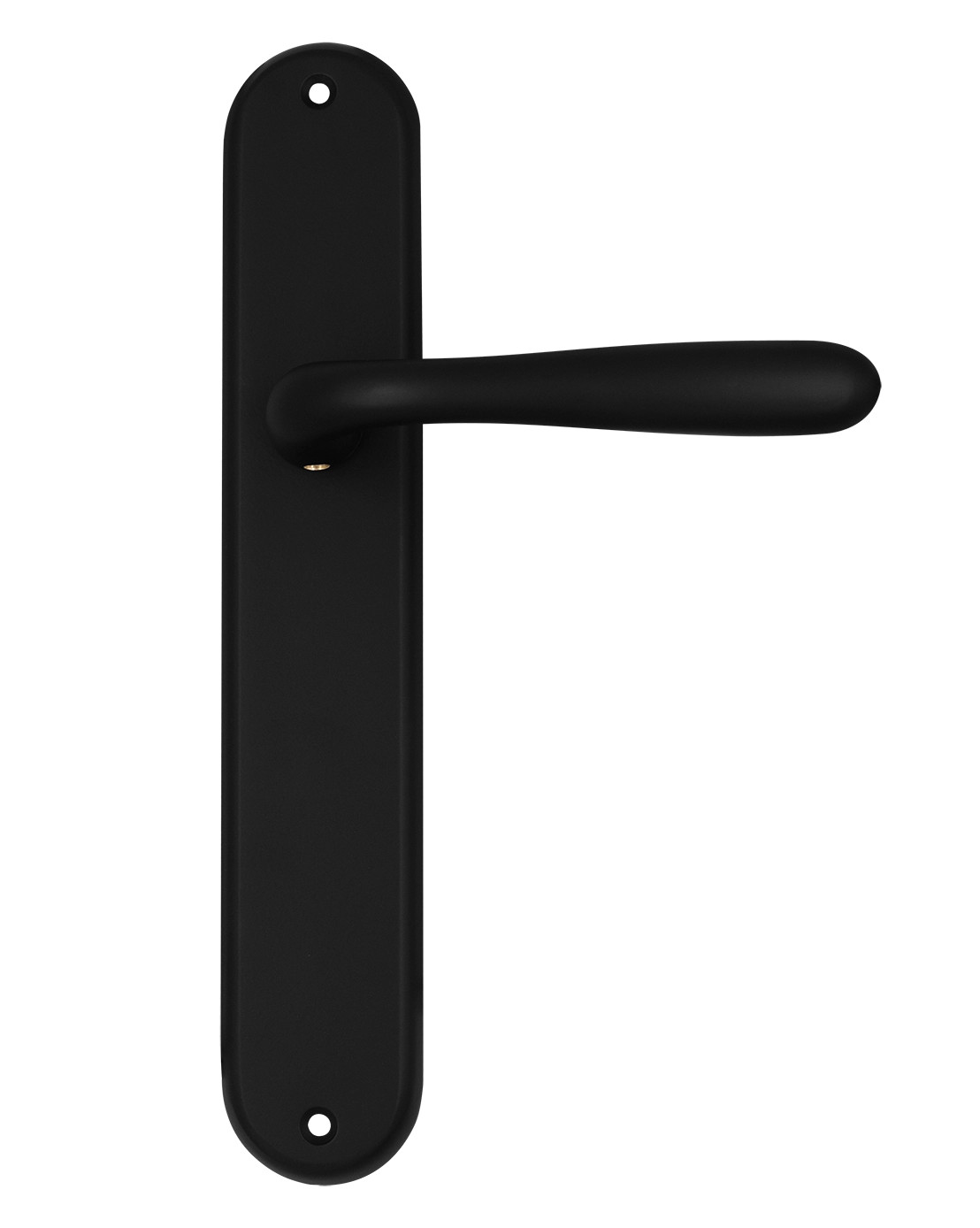 Ручка дверная на планке RUBINO PL NERO-ST, цвет черный soft-touch, латунь - Вид 2