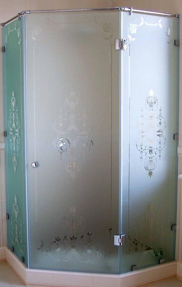 Распашная стеклянная Душевая дверь РД-10
