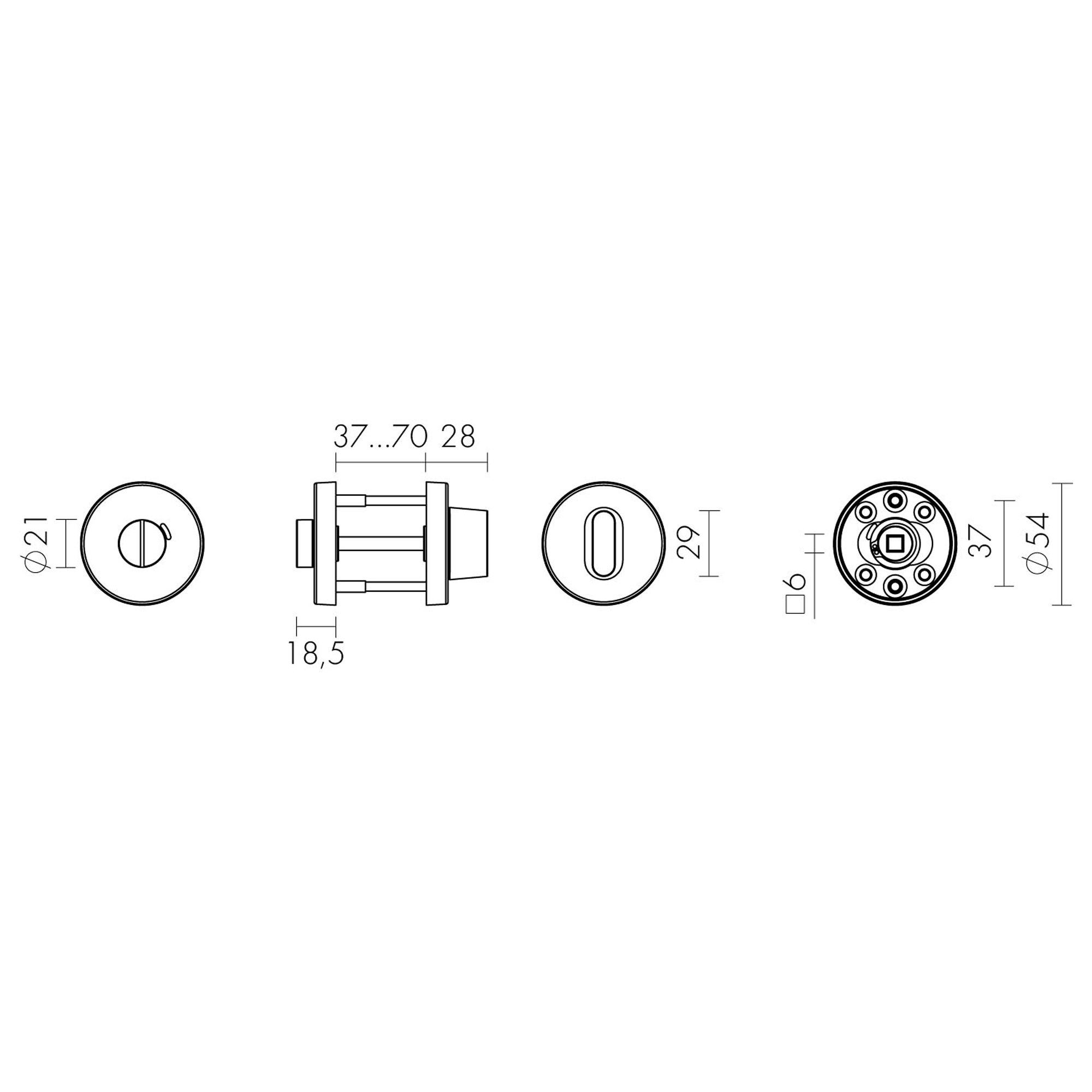 Ручка Fuaro (Фуаро) поворотная BK6.R.DSS201-02 (DSS-02-BK6) INOX 201 - Вид 2