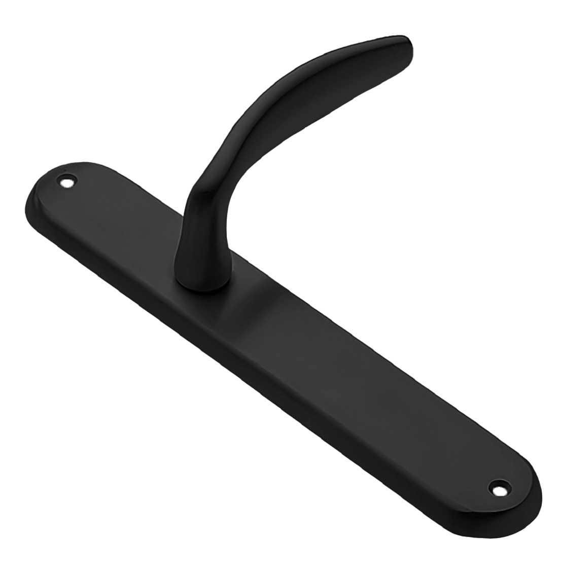 Ручка дверная MOGADOR PL NERO-ST на планке цвет черный soft touch