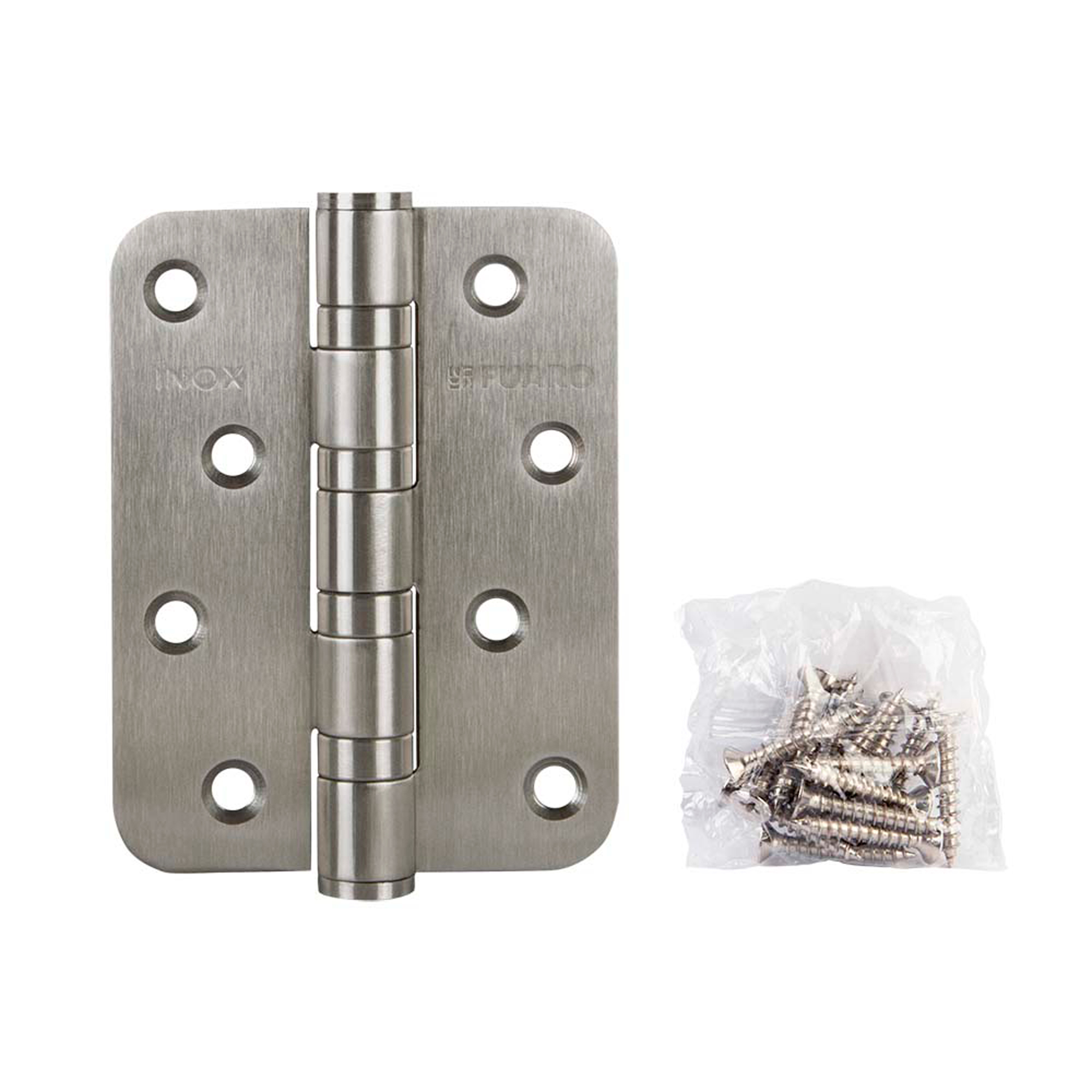 Петля Fuaro (Фуаро) из нержавейки универсальная IN4400U-R10 INOX (4BB-R10 102х76х3) - Вид 4