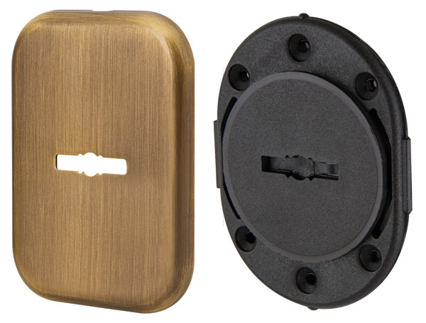 Декоратив. Armadillo (Армадилло) Квадратная накл. на сув. замок со шторкой PS-DEC SQ CT (ATC Protector 1) AB-77 Бронза - Вид 4