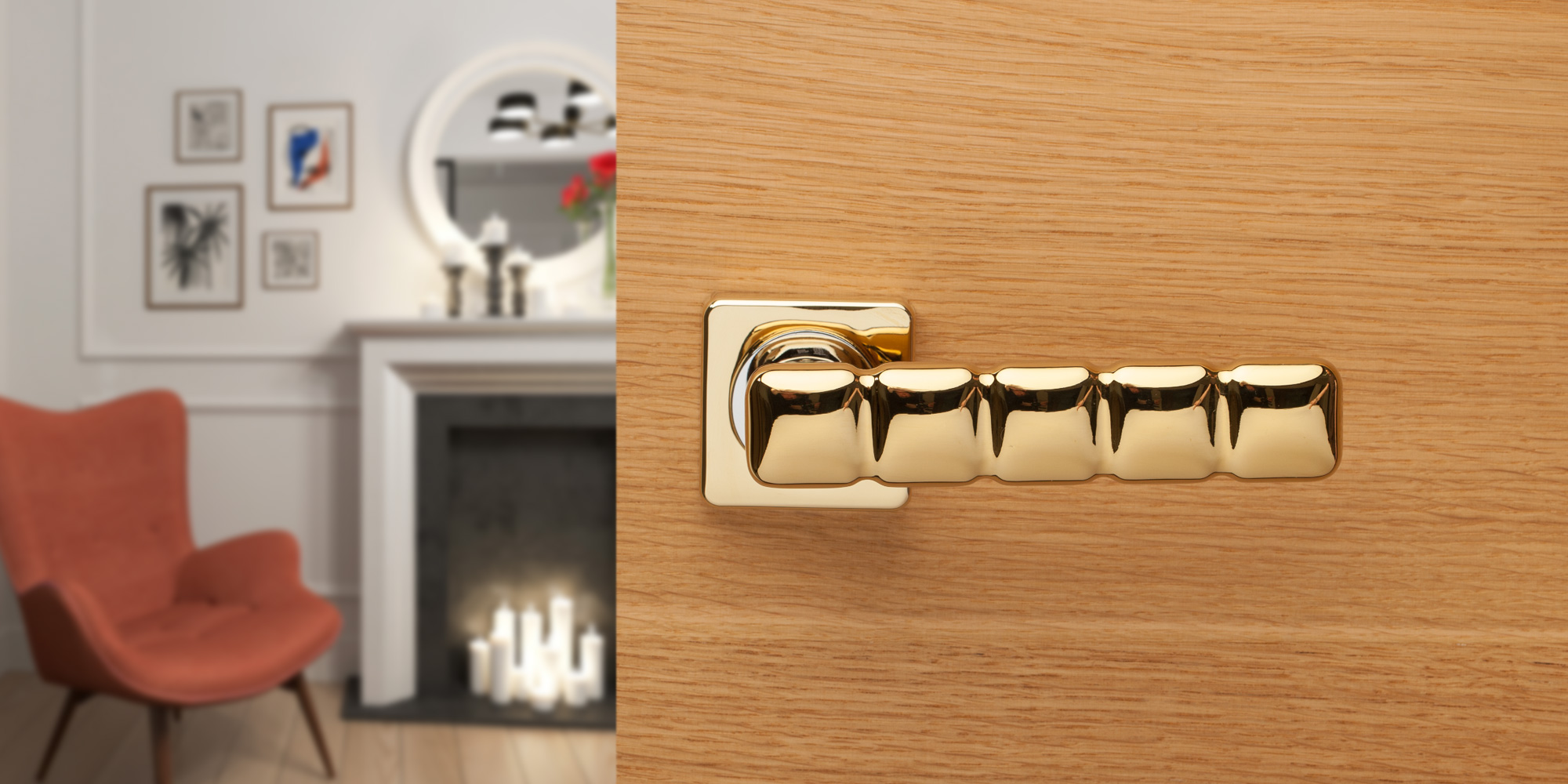Ручка межкомнатная Arco C202 P.GOLD - Вид 3