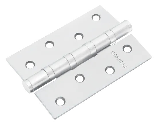 Петля карточная стальная MS 100X70X2.5-4BB W универсальная, врезная на круглой оси, вес полотна до 40 кг, цвет белый