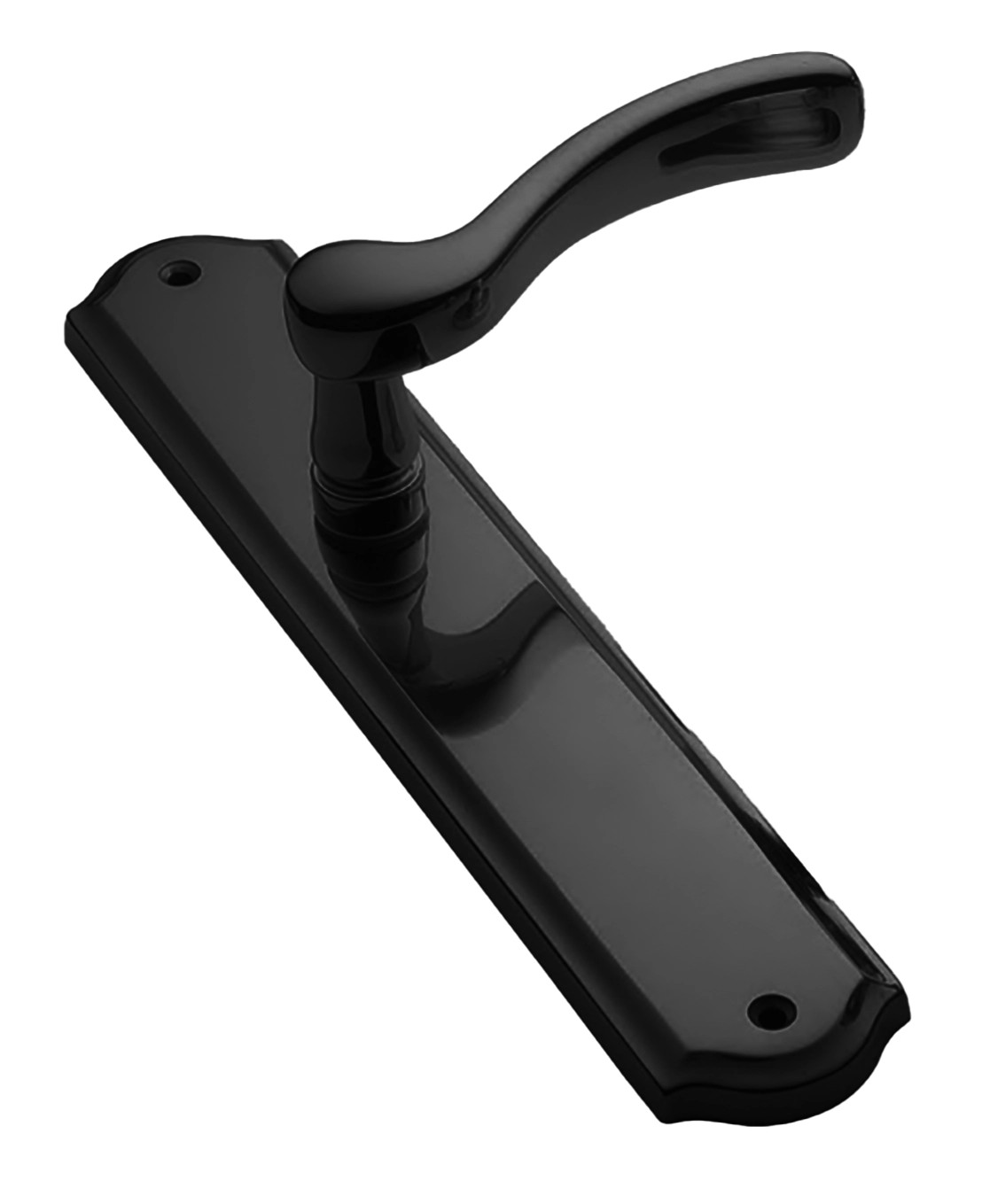 Ручка дверная ERICA PL NERO-ST на планке цвет черный soft touch