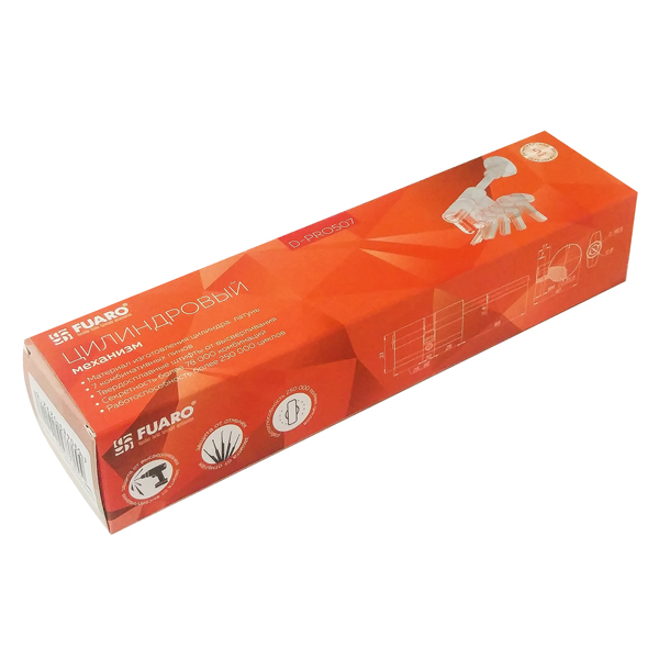Цилиндровый Fuaro (Фуаро) механизм D-PRO5007 Tang 75 w/k (40+10+25) CP хром 5Key без верт. - Вид 2