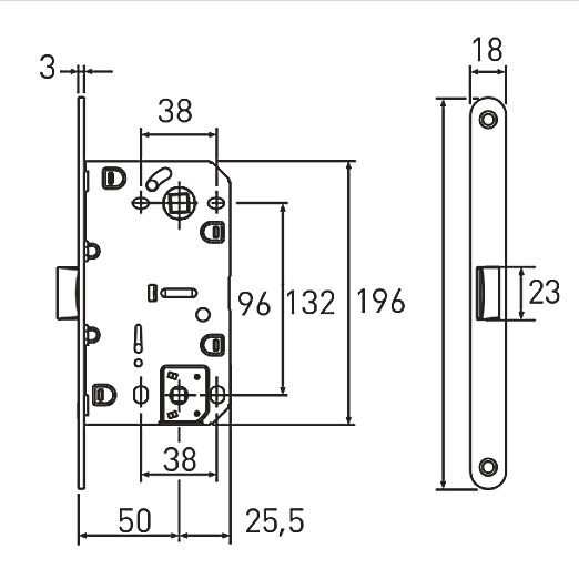 Изделие Защелка межкомнатная LM 52120L 99 - Вид 2