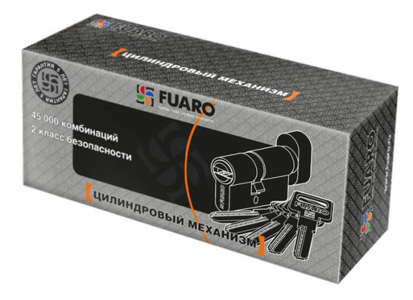 Цилиндровый механизм Fuaro (Фуаро) с вертушкой R602/60 mm (25+10+25) PB латунь 5 кл. - Вид 3