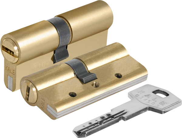 Цилиндровый Kale kilit (Кале килит) механизм 164 DBN-E/80 (30+10+40) mm латунь 5 кл.
