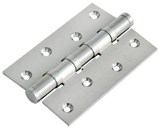 Петля карточная латунная разъемная MBU 100X70X3-4BB SC универсальная, врезная на круглой оси, вес полотна до 60 кг, цвет матовый хром
