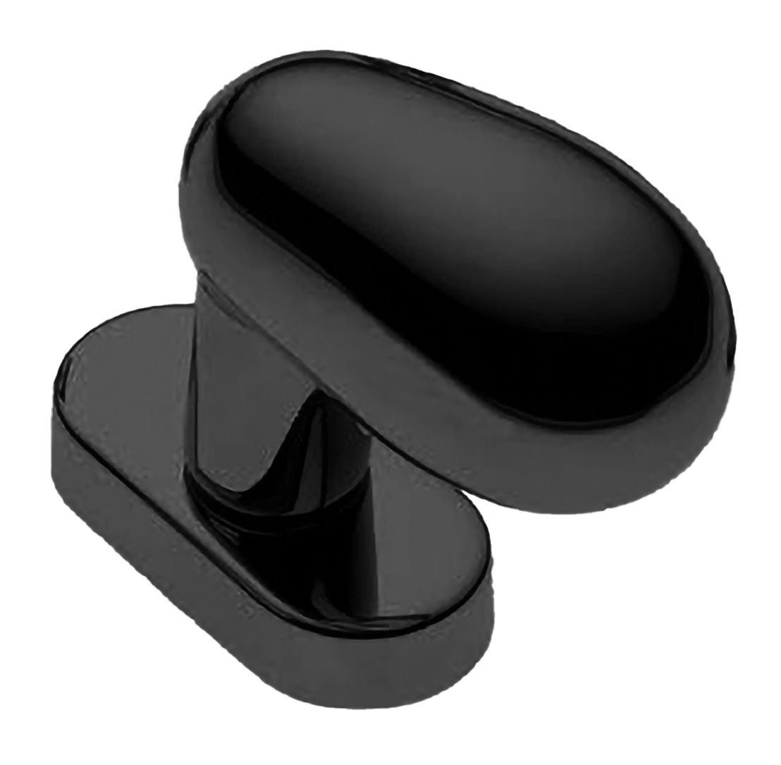 Ручка дверная UOVO W1 NERO-ST оконная с 4-х позицион. механизмом цвет черный soft touch