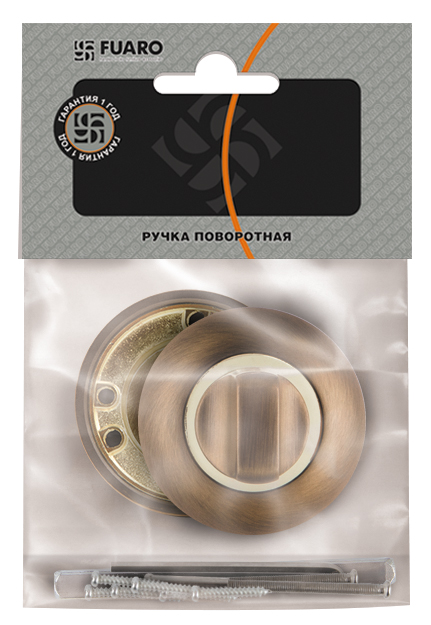 Ручка Fuaro (Фуаро) поворотная BK6.R.RM54 (BK6 RM) SG/GP-4 матовое золото/золото - Вид 3