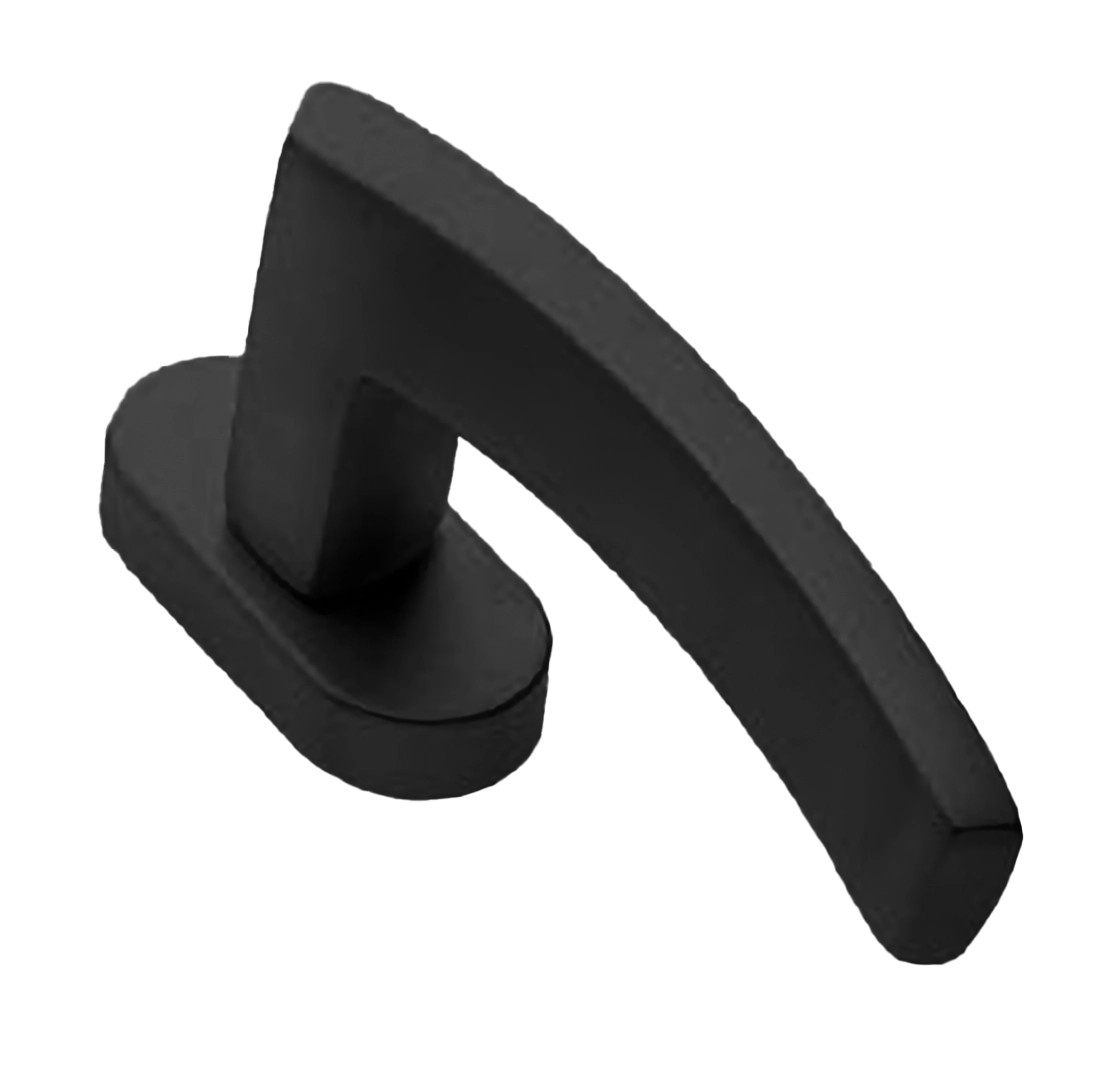 Ручка дверная WIND W1 NERO-ST оконная с 4-х позицион. механизмом цвет черный soft touch