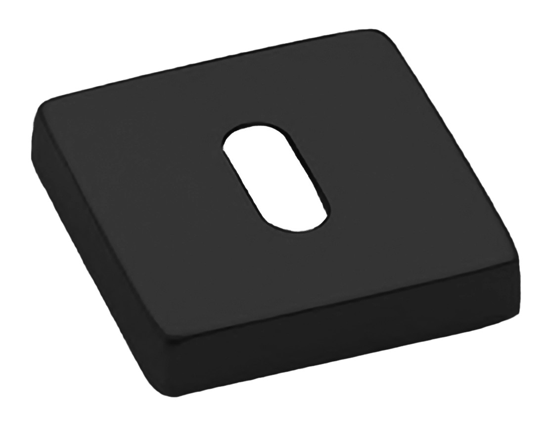 Накладка LUX-FK-S4-E NERO-ST на ключевой цилиндр, на квадратной розеткепод ключ (буратино) цвет черный soft touch