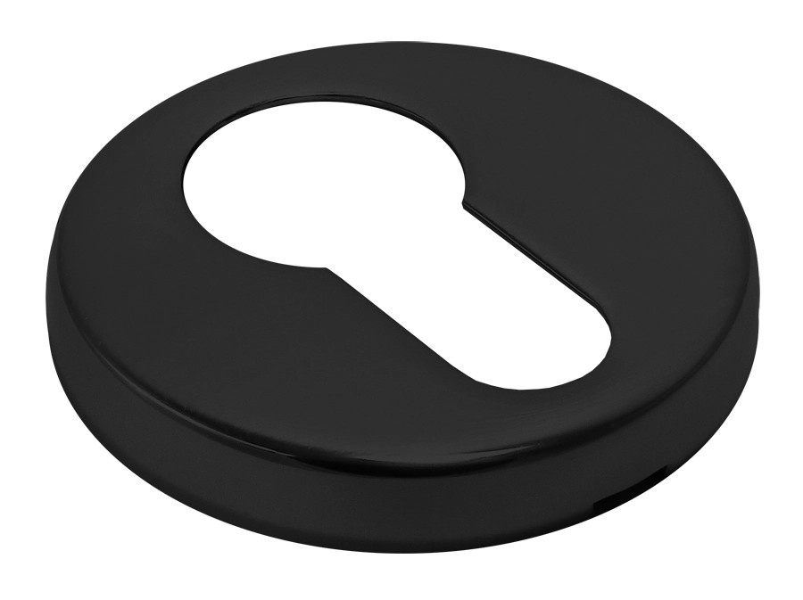 Накладка LUX-KH-R3-E NERO-ST на ключевой цилиндр, на круглой розетке цвет черный soft touch - Вид 2