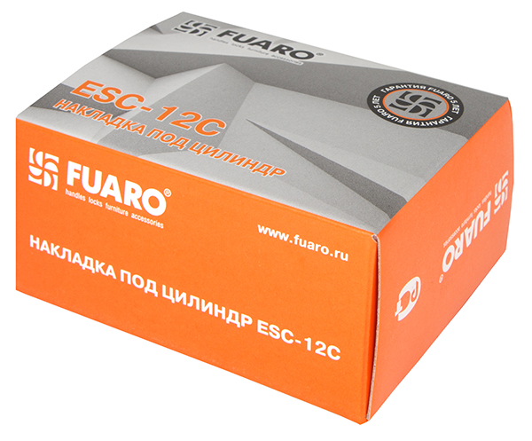 Накладка Fuaro (Фуаро) на цилиндр ESC.C/CRE/OV.12 (ESC-12C) CP хром (2шт. в уп.,отгр. по 1 шт.) - Вид 5