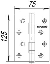Петля Fuaro (Фуаро) универсальная IN5200U AB (2BB 125x75x2,5) бронза - Вид 2