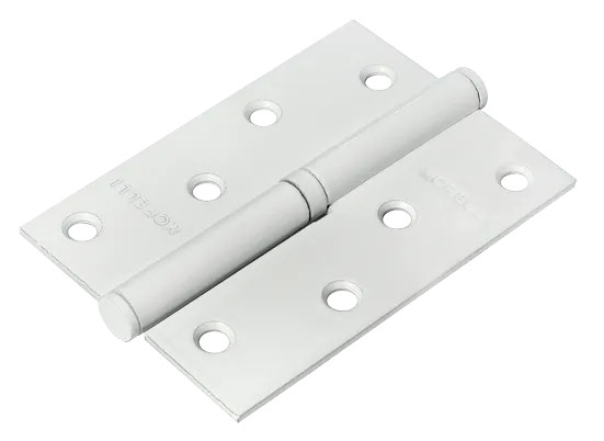 Петля карточная стальная разъемная MSD 100X70X2.5 W L левая, врезная на круглой оси, вес полотна до 40 кг, цвет белый