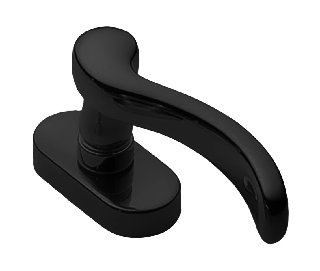 Ручка дверная ERICA W1 NERO-ST оконная с 4-х позицион. механизмом цвет черный soft touch