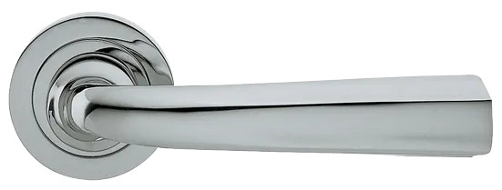 Ручка дверная DREAM R2 CRO раздельная на круглой розетке, цвет хром, латунь